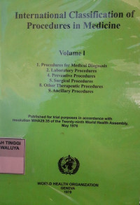 Image of International Classification of Procedures in Medicine (Vol.1)