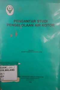 Image of Pengantar Studi Pengelolaan Air Kotor