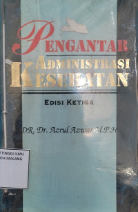 Image of Pengantar Administrasi Kesehatan